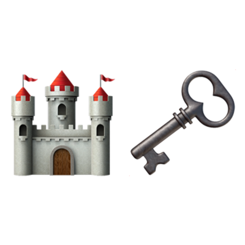 🏰🗝 Emoji Domain iOS rendering
